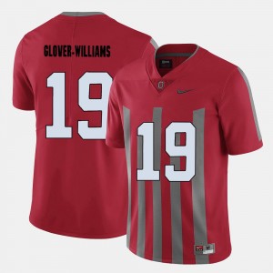 Men Eric Glover-Williams OSU Buckeyes Jersey College Football Red #19