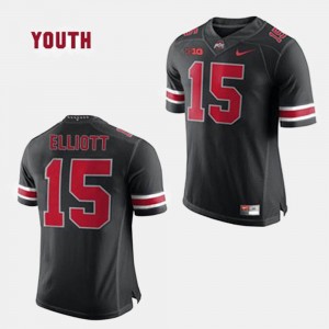 College Football Ezekiel Elliott Ohio State Buckeyes Jersey #15 Black For Kids