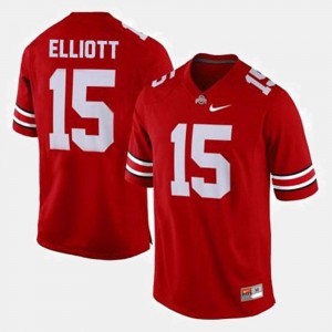College Football #15 Ezekiel Elliott Ohio State Jersey Red Mens