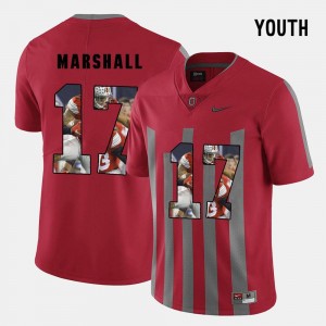 #17 Red Youth Jalin Marshall Ohio State Jersey Pictorial Fashion