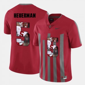 Red Pictorial Fashion Mens #5 Jeff Heuerman Ohio State Jersey