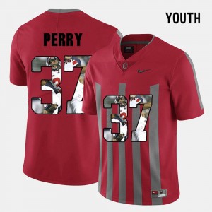 Joshua Perry OSU Jersey Pictorial Fashion Red Youth(Kids) #37