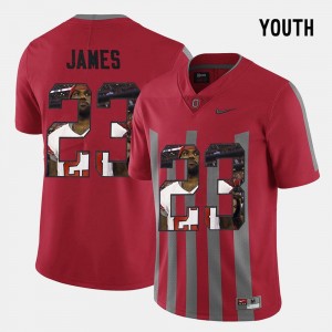 Pictorial Fashion Red For Kids Lebron James OSU Jersey #23