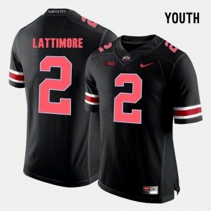 Marshon Lattimore Ohio State Buckeyes Jersey College Football #2 Black For Kids