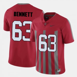 Men College Football #63 Red Michael Bennett OSU Jersey