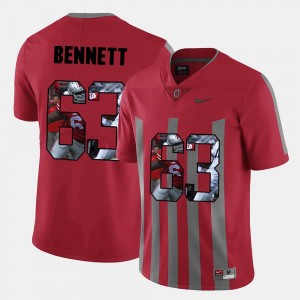 For Men Pictorial Fashion #63 Michael Bennett Ohio State Jersey Red