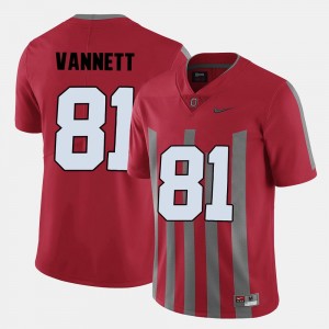 #81 For Men Red College Football Nick Vannett OSU Buckeyes Jersey