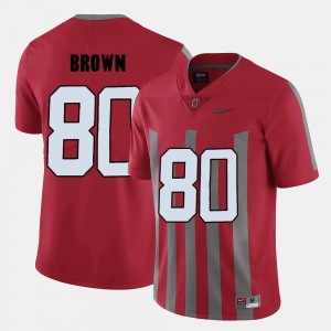Noah Brown OSU Jersey For Men's #80 Red College Football