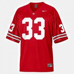 For Men College Football #33 Pete Johnson OSU Buckeyes Jersey Red