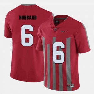 College Football #6 Red For Men Sam Hubbard Ohio State Jersey