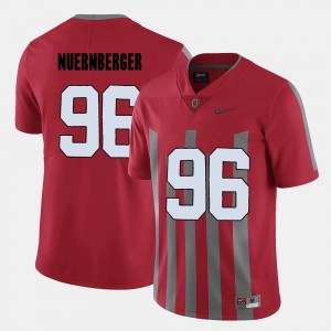 For Men's #96 College Football Red Sean Nuernberger Ohio State Buckeyes Jersey