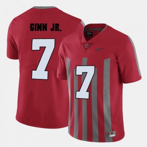 College Football Red #7 Ted Ginn Jr. Ohio State Jersey For Men's