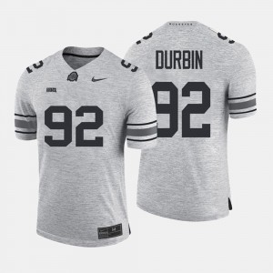 For Men #92 Tyler Durbin OSU Buckeyes Jersey Gridiron Gray Limited Gray