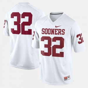 College Football #32 OU Jersey White For Kids