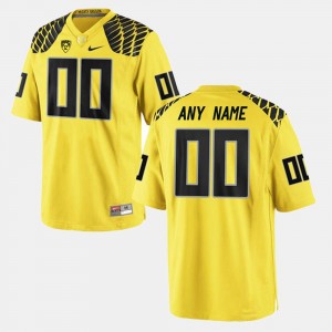University of Oregon Customized Jersey #00 College Limited Football Yellow Men's