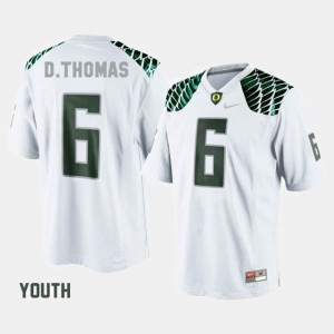 De'Anthony Thomas University of Oregon Jersey #6 College Football For Kids White