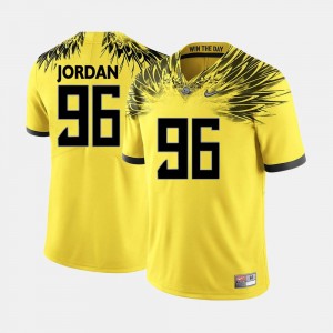 Yellow Men's Dion Jordan University of Oregon Jersey College Football #96