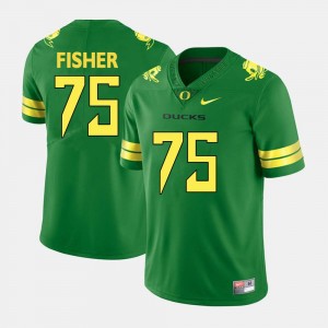 Green #75 Jake Fisher Ducks Jersey College Football For Men