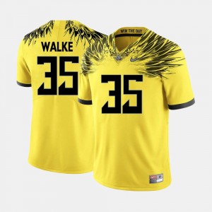Men Joe Walker Oregon Ducks Jersey #35 Yellow College Football