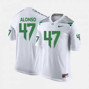 White Kiko Alonso UO Jersey For Men's #47 College Football