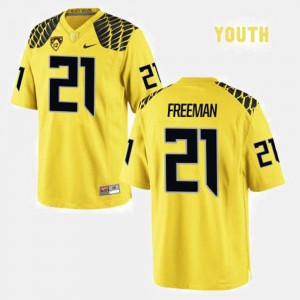 Yellow For Kids College Football Royce Freeman UO Jersey #21