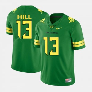 College Football For Men's #13 TroyHill Oregon Ducks Jersey Green
