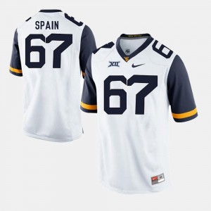 Alumni Football Game #67 For Men's Quinton Spain West Virginia Mountaineers Jersey White