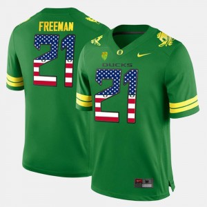 Green Royce Freeman Oregon Jersey Men US Flag Fashion #21