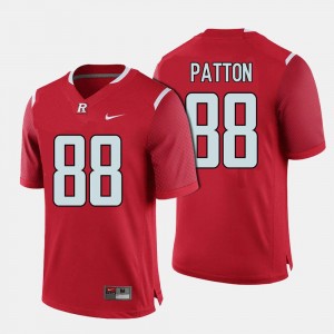 For Men College Football #88 Andre Patton Rutgers Scarlet Knights Jersey Red