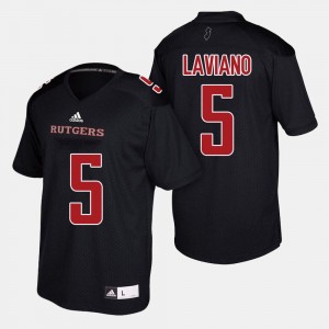 For Men College Football Black Chris Laviano Rutgers University Jersey #5