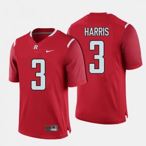 College Football Red #3 Jawuan Harris Scarlet Knights Jersey For Men