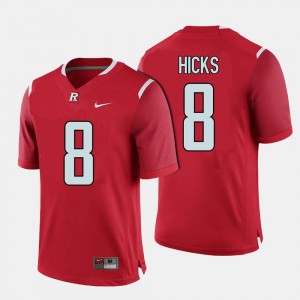 Red Josh Hicks Scarlet Knights Jersey #8 For Men College Football