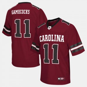 Garnet University of South Carolina Jersey #11 For Men's College Football