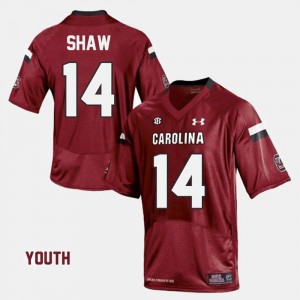 Youth #14 Connor Shaw University of South Carolina Jersey Red College Football