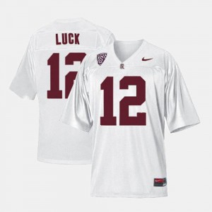 #12 Men White College Football Andrew Luck Stanford Jersey