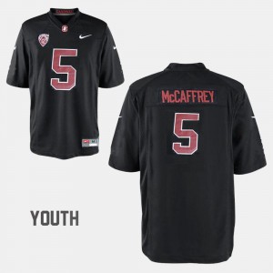 Youth(Kids) Christian McCaffrey Cardinal Jersey Black #5 College Football