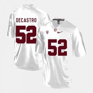 For Men's White #52 College Football David DeCastro Stanford Jersey