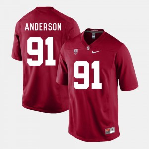 #91 Henry Anderson Stanford Cardinal Jersey Cardinal For Men's College Football