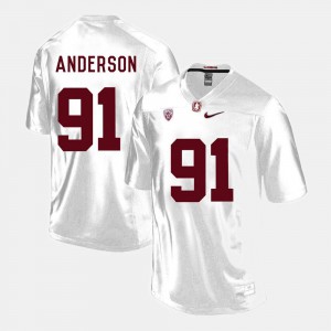 College Football For Men's #91 White Henry Anderson Stanford University Jersey