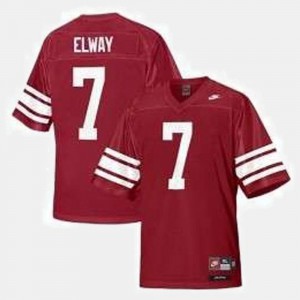 Mens College Football John Elway Stanford University Jersey Red #7