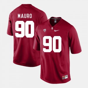 Josh Mauro Cardinal Jersey For Men #90 Cardinal College Football
