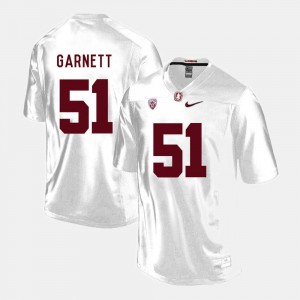 College Football White #51 For Men's Joshua Garnett Stanford University Jersey