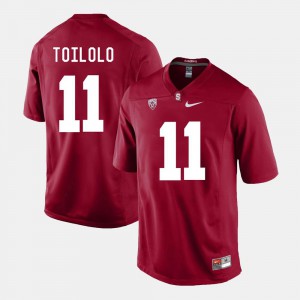 For Men's Cardinal Levine Toilolo Cardinal Jersey College Football #11