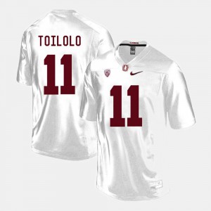 Levine Toilolo Stanford University Jersey White College Football Mens #11