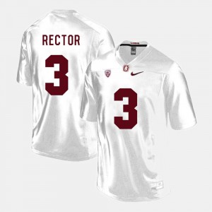 #3 For Men's College Football White Michael Rector Stanford University Jersey