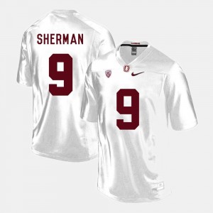 College Football #9 Richard Sherman Stanford University Jersey Mens White