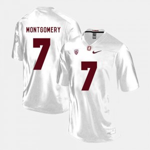 Mens White Ty Montgomery Cardinal Jersey College Football #7