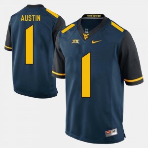 #1 Blue Tavon Austin West Virginia Mountaineers Jersey Alumni Football Game For Men's