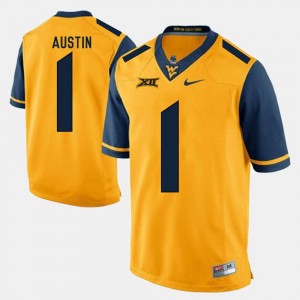 Alumni Football Game Tavon Austin West Virginia University Jersey Gold For Men #1