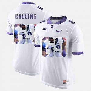 High-School Pride Pictorial Limited White For Men's Aviante Collins Horned Frogs Jersey #69